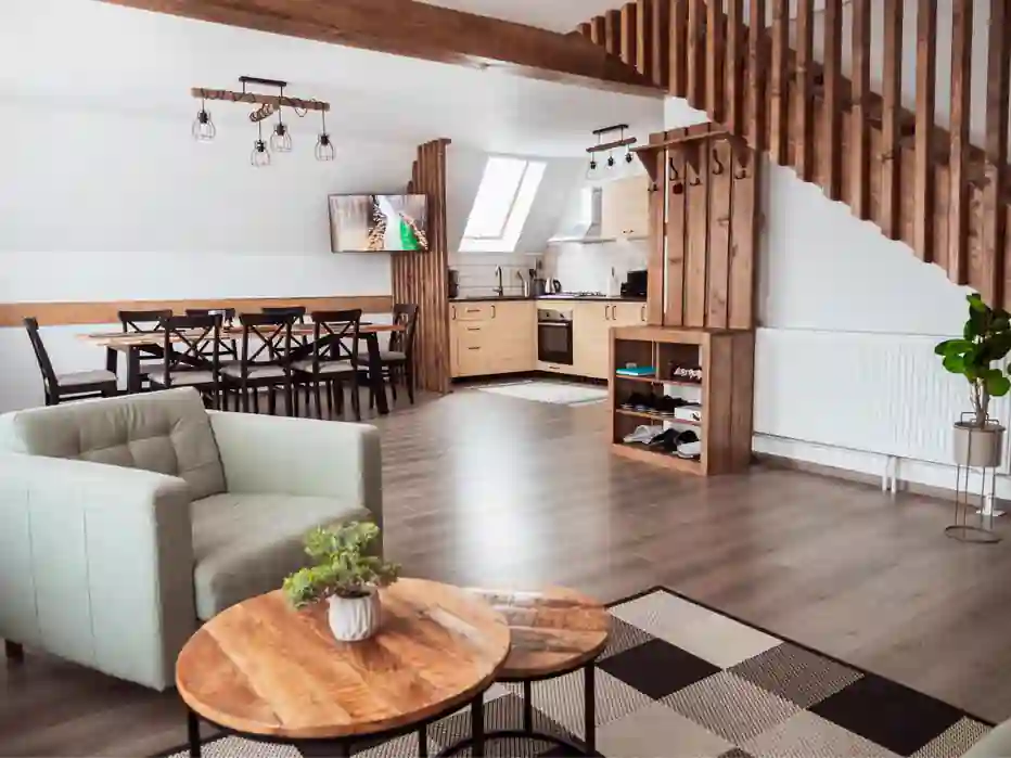 Cabana Kheops Toplița – interior living spațios