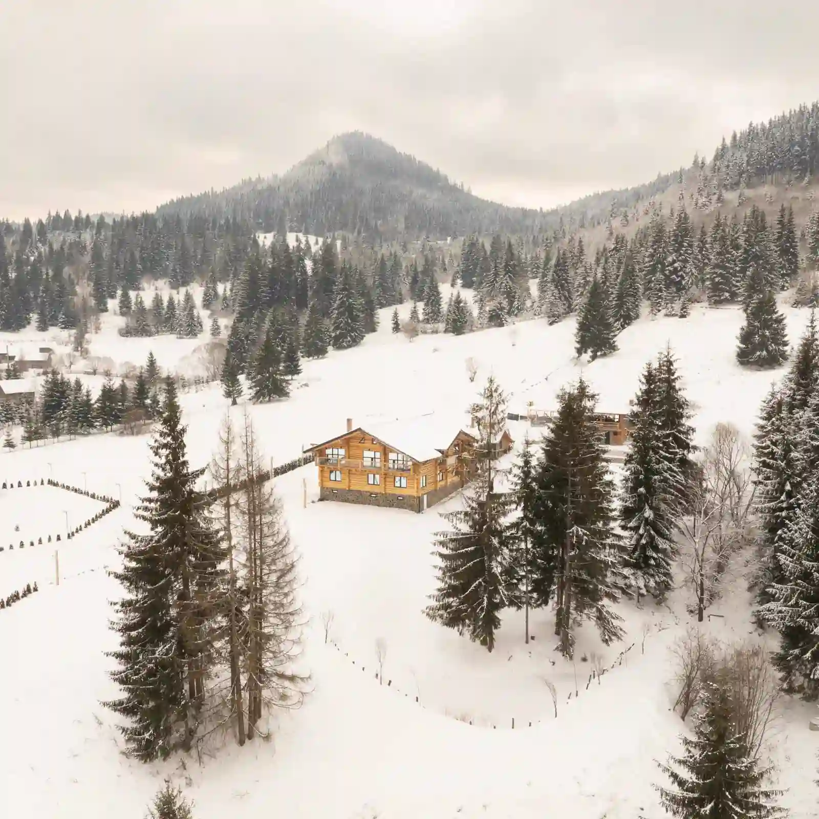 Fox Wood House – cabană modernă din lemn rotund